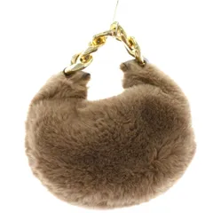 アルページュ ストーリー Arpege story ハンドバッグ チェーン ファー 茶 ブラウン /AN13