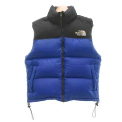 ザノースフェイス THE NORTH FACE ヌプシ ダウンベスト ナイロン カラーブロック M 青 ブルー /UO ■GY27