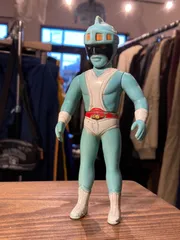 MP052) POPY ポピー シルバー仮面 ビンテージ ソフビ ミニサイズ 昭和レトロ 当時物 記名有 ポピニカ 現状品