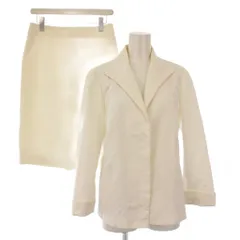 バーバリー ロンドン BURBERRY LONDON セットアップ テーラードジャケット アウター シングル タイトスカート ひざ丈 42 40 白 ホワイト /BB