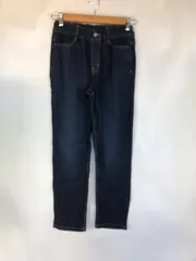 GU のびのびデニムストレートパンツ ネイビー 150cm 4131202601170018