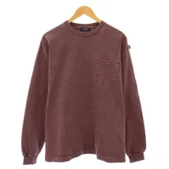 ノーティカ NAUTICA TOO HEAVY Pigment Dyed L/S Pocket Tee ピグメントダイロングスリーブTシャツ ロンT 長袖 クルーネック ロゴ ワンカラー L ボルドー /BB