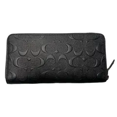 ♪3834 COACH コーチ コーチ エンボスド シグネチャー アコーディオン 長財布 74918 中古