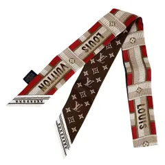 ルイ・ヴィトン LOUIS VUITTON スカーフ レディース ブランド モノグラム シルク バンドーBB レッド ブラウン マルチカラー M78147 ツイリー 【中古】