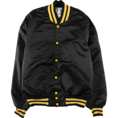 古着 90年代 デロング DeLONG 中綿入り ナイロンスタジャン アワードジャケット バーシティジャケット USA製 メンズXL相当/eaa459233