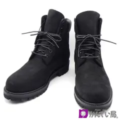 ティンバーランド 6インチ プレミアムウォータープルーフブーツ メンズ 10073 ヌバックレザー ブラック サイズUS7.5 (25.5cm相当) ラバー シューズ 靴 防水 保温性 箱付き TIMBERLAND PREMIUM （福久店 C26-9）