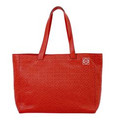 LOEWE ロエベ アナグラム イーストウエスト レザートートバッグ 赤 
