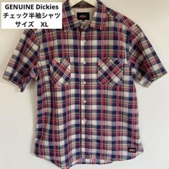GENUINE Dickies　ディッキーズ　チェック半袖シャツ　XL　slim　美品