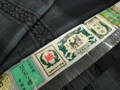 伝統工芸品 純絹 本塩沢 やまだ織 紬 単衣着物 証紙付き - メルカリ