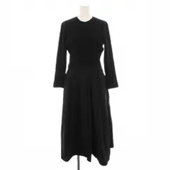 エストネーション ESTNATION ドッキングワンピース ロング ニット切替 長袖 38 黒 11-109-11-010304 /YM