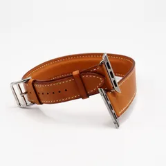 HERMES ドゥブルトゥール レザー アップルウォッチベルト ベージュ エルメス