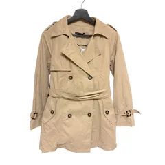  INGNIレディース ショート丈 トレンチコート ウエストベルト付き ダブルブレスト ベージュ  【ZK55】