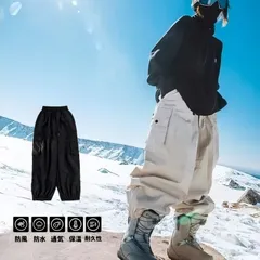スキーウェア メンズレディース パンツ スノーボード 撥水加工 防風 防寒着保温 スノボウェア ボードウェア 防水 スキーパンツ スノーボードウェア パンツ スノボ ウェア 暖かい スノボー スキー スノボーウェア スノーウェア カーキqd1232