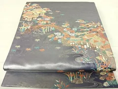 平和屋着物◎六通柄袋帯　唐織　御所解文様　金銀糸　正絹　逸品　AABE3687yx