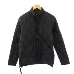 タイオン TAION ミリタリーハイネックダブルジップダウンジャケット アウター ショート丈 ワンカラー ナイロン S 黒 ブラック 102ALSZML-1 /BB