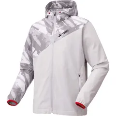 YONEX ヨネックス UNI 裏地付ウィンドウォーマーパーカー(フィットスタイル) テニス ウォーマージャケット 70103-326、アイスグレー