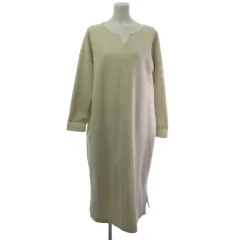 グリーンレーベルリラクシング ユナイテッドアローズ green label relaxing ワンピース ロング ウールライク 長袖 スリット アイボリー F