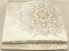 平和屋着物○世界的人形師 辻村寿三郎 ジュサブロー 六通柄袋帯 舞花文