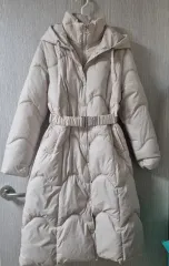 ウエストベルト ダウンジャケット ロング丈