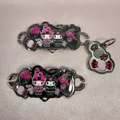 サンリオ クロミ マイメロ ヘアゴム用メタルチャーム 3個セット