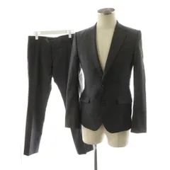 ラウンジリザード LOUNGE LIZARD ロロピアーナ スーツ セットアップ テーラードジャケット シングル パンツ スラックス ウール 裏地アニマル柄 1 グレー /AN50