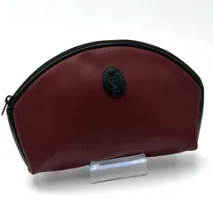 イヴ・サンローラン YVES SAINT LAURENT ポーチ レッド 化粧ポーチ コスメポーチ レディース レッド ブラック レザー YSL
