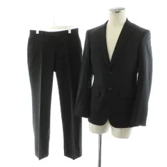 ポールスミス PAUL SMITH スーツ セットアップ テーラードジャケット シングル パンツ スラックス ストライプ柄 M 黒 ブラック PL-HK-61362 /AN75