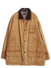 【お得なクーポン配布中!】 90s ポロ ラルフローレン ハンティング ジャケット メンズ XL / オールド カバーオール ハーフ コート チェック ライナー付き 大きいサイズ