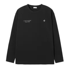 lecoqsportif(ルコック) コットンライクポリエステルビッグロゴ長袖Tシャツ タウンユース 長袖Tシャツ (LU5FLT00M)、(BK00)ブラック