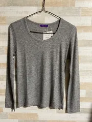 Mサイズ 38 レディース　長袖　カットソー　ニット グレー