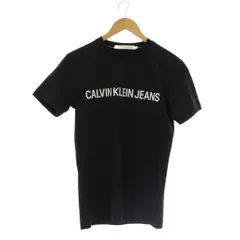 カルバンクラインジーンズ Calvin Klein Jeans Tシャツ S 黒 半袖 プリント ラウンドネック /JP