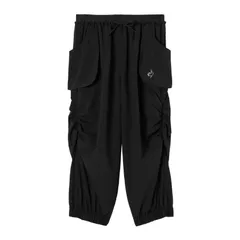 lecoqsportif(ルコック) シャーリングクロップドパンツ ソノ他 ハーフ/ショートパンツ (LZ5FHP40L)、(BK00)ブラック