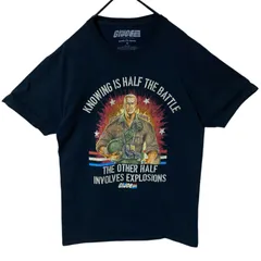 M GIジョー軍人 軍隊 ミリタリー ビッグプリント  ブラック 黒 Tシャツ レディース ユニセックス メンズ 古着 半袖 CHM