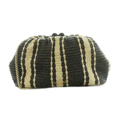 ケイトスペード KATE SPADE スクランチ ビーチ チェア 2WAY クラッチバッグ ショルダーバッグ 黒 アイボリー ゴールドカラー KB584 /MI ■OS