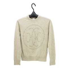 [Meito] Hermès H-Lift Long Sleeve Knit, Beige, Size 36, Cashmere, Women's Apparel