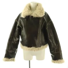 ムルーア MURUA 24AW ヴィンテージライクショートフェイクムートン ジャケット アウター F ダークブラウン /NR ■OS