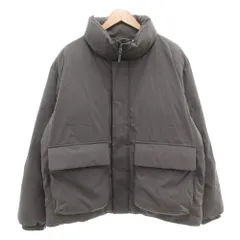 ジーユー GU 24AW ヒートパデッドスタンドブルゾン 中綿ジャケット ジップアップ L グレー 311-352012 /GV