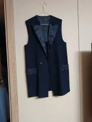 ネイビー ロングベスト /85cm