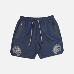 Darc Sport OHANA FOREVER Fasted Track Shorts Navy Tan S ダルクスポーツ オハナ フォーエバー ファスティッド トラックショーツ ウェア ネイビー タン トレパン トレーニング パンツ 短パン 紺
