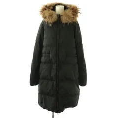 セオリー Theory ダウンコート アウター フード ファー S ブラック /DF ■OS