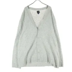 美品 GAP ギャップ 長袖 ニットカーディガン L グレー メンズ 古着