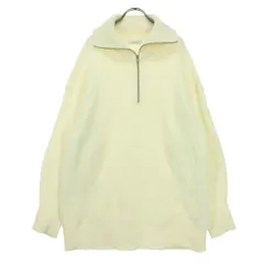 美品 JEANASiS ジーナシス 長袖 ハーフジップ ニット F アイボリー レディース 古着