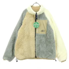 未使用 POWER TO THE PEOPLE パワートゥーザピープル リバーシブル 長袖 フリース ナイロンジャケット M ベージュ系 メンズ 古着