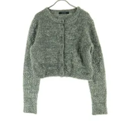 美品 JILLSTUART ジルスチュアート 長袖 ニットカーディガン F グレー ラメ レディース 古着