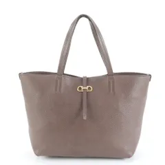 美品 サルヴァトーレフェラガモ ダブル ガンチーニ レザー トート バッグ 肩掛け ショルダー ハンド レディース EEE DJ42-2【中古】