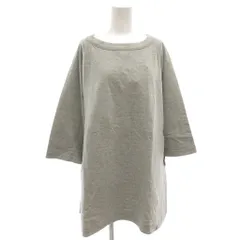 グリーンノート gree*n[nout] タグ付き チュニック カットソー スウェット地 七分袖 大きいサイズ 15 グレー /GV