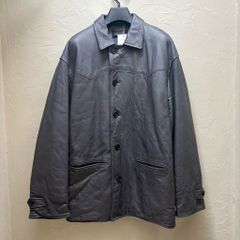 美品 rofmia ノーカラー レザー ジャケット ホースハイド カーディガン