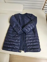 MONCLER モンクレール 正規品 リバーシブル ネイビー キルティング ロング 軽量 ダウン コート