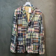 36R Polo ポロ ラルフローレン パッチワーク india madra ジャケット