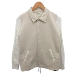 エックスガール x-girl タグ付き ジャケット ブルゾン ニット切替 スナップボタン 1 アイボリー ベージュ 05163510 ■TC